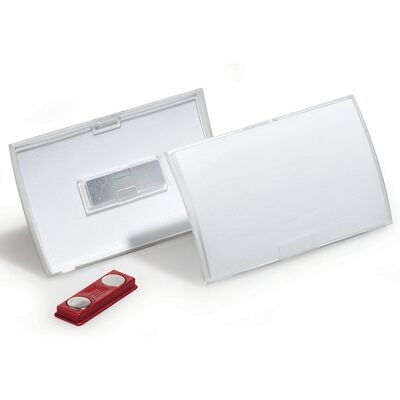 DURABLE Letreiro com porta-ímanes CLICK FOLD , embalagem de 20 unid., AxL 54 x 90 mm, Letreiro com porta-ímanes CLICK FOLD, embalagem de 20 unid., AxL 54 x 90 mm. Para uma fixação simples que conserva o material, mesmo em têxteis sensíveis. Fixação segura DURABLE Letreiro com porta-ímanes CLICK FOLD , embalagem de 20 unid., AxL 54 x 90 mm, Letreiro com porta-ímanes CLICK FOLD, embalagem de 20 unid., AxL 54 x 90 mm. Para uma fixação simples que conserva o material, mesmo em têxteis sensíveis. Fixação segura