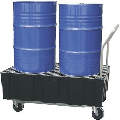 CEMO Cuba coletora em PE para bidões de 200 l , móvel com varão de empurrar, volume coletável 224 l, com grade de aço galvanizada, Cuba coletora em PE para bidões de 200 l, móvel com varão de empurrar, volume coletável 224 l, com grade de aço galvanizada. CEMO Cuba coletora em PE para bidões de 200 l , móvel com varão de empurrar, volume coletável 224 l, com grade de aço galvanizada, Cuba coletora em PE para bidões de 200 l, móvel com varão de empurrar, volume coletável 224 l, com grade de aço galvanizada.