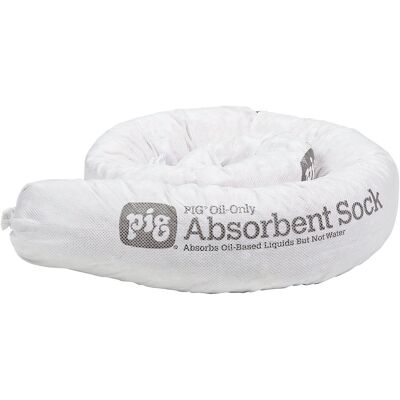 Mangueira barreira absorvente Oil-Only PIG - uso interno e externo - alta absorção Mangueira barreira absorvente Oil-Only PIG - uso interno e externo - alta absorção