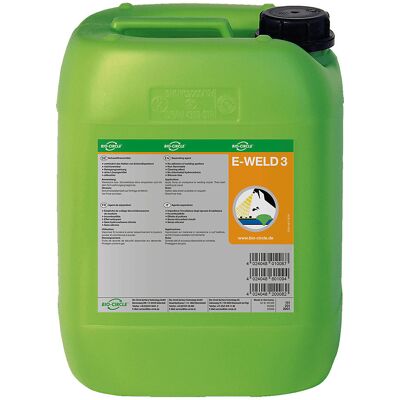 Bio-Circle Spray de soldadura E-WELD 3 , recipiente de 10 l, limpeza e desengorduramento, Spray de soldadura E-WELD 3, recipiente de 10 l, limpeza e desengorduramento. Agente antiaderente com efeito de limpeza da família E-WELD. Adequado para soldar aço e Bio-Circle Spray de soldadura E-WELD 3 , recipiente de 10 l, limpeza e desengorduramento, Spray de soldadura E-WELD 3, recipiente de 10 l, limpeza e desengorduramento. Agente antiaderente com efeito de limpeza da família E-WELD. Adequado para soldar aço e