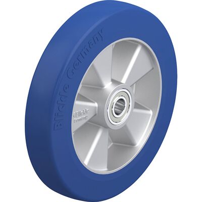Blickle Roda para cargas pesadas ALBS , rolamento de esferas, Ø do eixo 20 mm, Ø da roda 250 mm, capacidade de carga 850 kg, Roda para cargas pesadas ALBS, rolamento de esferas, Ø do eixo 20 mm, Ø da roda 250 mm, capacidade de carga 850 kg. Elastómero de Blickle Roda para cargas pesadas ALBS , rolamento de esferas, Ø do eixo 20 mm, Ø da roda 250 mm, capacidade de carga 850 kg, Roda para cargas pesadas ALBS, rolamento de esferas, Ø do eixo 20 mm, Ø da roda 250 mm, capacidade de carga 850 kg. Elastómero de