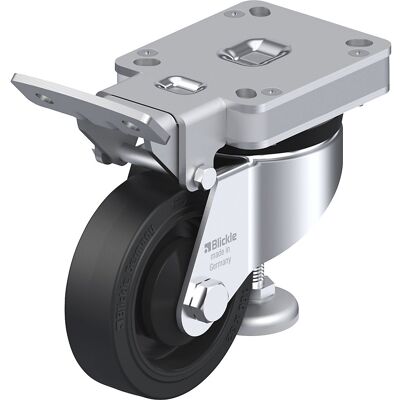 Blickle Rodado de elevação HRLK-POEV , dimensões da placa 100 x 85 mm, Ø da roda 100 mm, capacidade de carga 200 kg, Rodado de elevação HRLK-POEV, dimensões da placa 100 x 85 mm, Ø da roda 100 mm, capacidade de carga 200 kg. Chapa de aço forte com galvani Blickle Rodado de elevação HRLK-POEV , dimensões da placa 100 x 85 mm, Ø da roda 100 mm, capacidade de carga 200 kg, Rodado de elevação HRLK-POEV, dimensões da placa 100 x 85 mm, Ø da roda 100 mm, capacidade de carga 200 kg. Chapa de aço forte com galvani