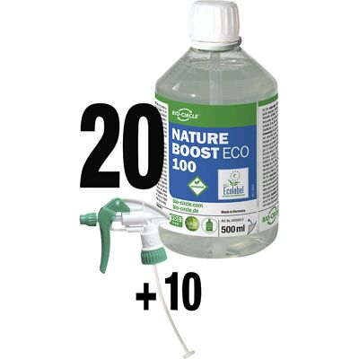 Bio-Circle Produto de limpeza universal Nature Boost Eco 100 , 20 garrafas de 500 ml e 10 pulverizadores, capacidade 10 l, Produto de limpeza universal Nature Boost Eco 100, 20 garrafas de 500 ml e 10 pulverizadores, capacidade 10 l. Não necessita de marc Bio-Circle Produto de limpeza universal Nature Boost Eco 100 , 20 garrafas de 500 ml e 10 pulverizadores, capacidade 10 l, Produto de limpeza universal Nature Boost Eco 100, 20 garrafas de 500 ml e 10 pulverizadores, capacidade 10 l. Não necessita de marc