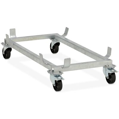 CEMO Chassi rolante para recipientes retangulares em plástico reforçado a fibra de vidro , rodas em polipropileno, preto, para CxL 1170 x 690 mm, Ø das rodas 100 mm, Chassi rolante para recipientes retangulares em plástico reforçado a fibra de vidro, roda CEMO Chassi rolante para recipientes retangulares em plástico reforçado a fibra de vidro , rodas em polipropileno, preto, para CxL 1170 x 690 mm, Ø das rodas 100 mm, Chassi rolante para recipientes retangulares em plástico reforçado a fibra de vidro, roda