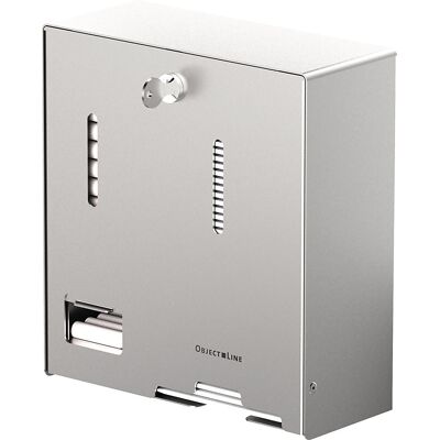 CWS Dispensador de tampões/pensos higiénicos , em aço inoxidável, fechável à chave, Dispensador de tampões/pensos higiénicos, em aço inoxidável, fechável à chave. Elevada qualidade em aço inoxidável. Fechadura para evitar roubos. Enchimento livre com tamp CWS Dispensador de tampões/pensos higiénicos , em aço inoxidável, fechável à chave, Dispensador de tampões/pensos higiénicos, em aço inoxidável, fechável à chave. Elevada qualidade em aço inoxidável. Fechadura para evitar roubos. Enchimento livre com tamp