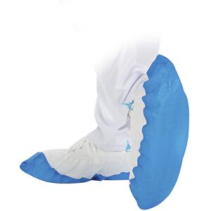 kaiserkraft Capas descartáveis com sola CPE para sapatos, embalagem de 700 unid., branco/azul kaiserkraft Capas descartáveis com sola CPE para sapatos, embalagem de 700 unid., branco/azul