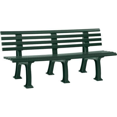 kaiserkraft Banco de jardim em plástico, com 9 ripas, largura 2000 mm, verde musgo, Banco de jardim em plástico, com 9 ripas, largura 2000 mm, verde musgo. Em plástico. Resistentes aos raios UV e às intempéries. Fáceis de limpar e sempre elegantes. Ripas kaiserkraft Banco de jardim em plástico, com 9 ripas, largura 2000 mm, verde musgo, Banco de jardim em plástico, com 9 ripas, largura 2000 mm, verde musgo. Em plástico. Resistentes aos raios UV e às intempéries. Fáceis de limpar e sempre elegantes. Ripas