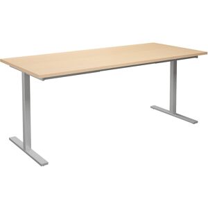 Escrivaninha multifuncional Kaiserkraft - Laminado retangular - Prateado Escrivaninha multifuncional Kaiserkraft - Laminado retangular - Prateado