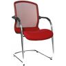 Topstar OPEN CHAIR - a cadeira para visitas de design, oscilante com costas em rede, embalagem de 2 unid., vermelho