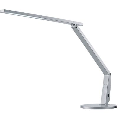 Hansa Candeeiro de secretária LED VARIO PLUS , altura 540 mm, prateado, Candeeiro de secretária LED VARIO PLUS, altura 540 mm, prateado. Regulador de intensidade tátil na base do candeeiro, para regulação contínua da intensidade luminosa de branco quente Hansa Candeeiro de secretária LED VARIO PLUS , altura 540 mm, prateado, Candeeiro de secretária LED VARIO PLUS, altura 540 mm, prateado. Regulador de intensidade tátil na base do candeeiro, para regulação contínua da intensidade luminosa de branco quente