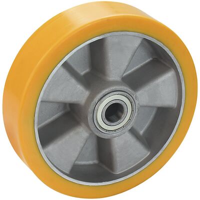 Proroll Roda de PU em jante de alumínio , Ø x largura da roda 200 x 50 mm, capacidade de carga 700 kg, Roda de PU em jante de alumínio, Ø x largura da roda 200 x 50 mm, capacidade de carga 700 kg. Em jante de alumínio. Extremamente robustas com elevado de Proroll Roda de PU em jante de alumínio , Ø x largura da roda 200 x 50 mm, capacidade de carga 700 kg, Roda de PU em jante de alumínio, Ø x largura da roda 200 x 50 mm, capacidade de carga 700 kg. Em jante de alumínio. Extremamente robustas com elevado de
