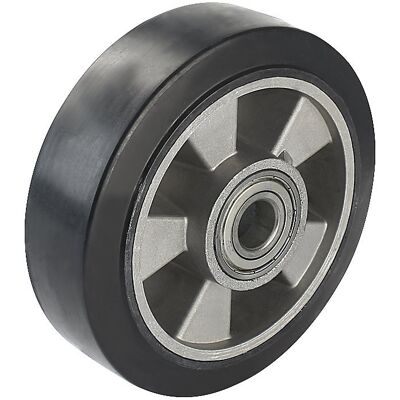Proroll Pneu em borracha maciça elástica, preto , rolamento de esferas de precisão, Ø x largura da roda 200 x 50 mm, Pneu em borracha maciça elástica, preto, rolamento de esferas de precisão, Ø x largura da roda 200 x 50 mm. Em jante de alumínio. Reduzida Proroll Pneu em borracha maciça elástica, preto , rolamento de esferas de precisão, Ø x largura da roda 200 x 50 mm, Pneu em borracha maciça elástica, preto, rolamento de esferas de precisão, Ø x largura da roda 200 x 50 mm. Em jante de alumínio. Reduzida
