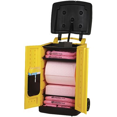 PIG Caddy de emergência para fugas , versão para químicos, absorve 173 l, Caddy de emergência para fugas, versão para químicos, absorve 173 l. Absorve e retém químicos, ácidos, soluções alcalinas e líquidos agressivos, cáusticos e corrosivos. Produtos Haz PIG Caddy de emergência para fugas , versão para químicos, absorve 173 l, Caddy de emergência para fugas, versão para químicos, absorve 173 l. Absorve e retém químicos, ácidos, soluções alcalinas e líquidos agressivos, cáusticos e corrosivos. Produtos Haz