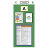 kaiserkraft Quadro de informação para estante com marcação individual, avaliação, AxL 2000 x 900 mm, verde