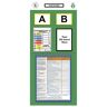 kaiserkraft Quadro de informação para estante com marcação dupla, avaliação, AxL 2000 x 900 mm, verde