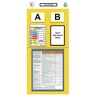 kaiserkraft Quadro de informação para estante com marcação dupla, avaliação, AxL 2000 x 900 mm, amarelo