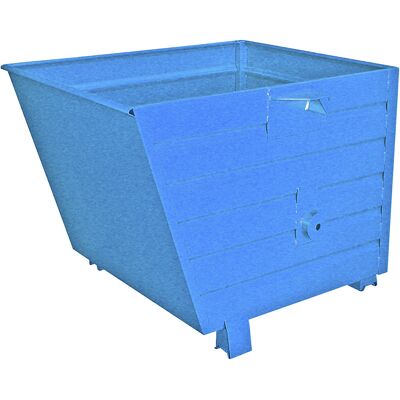 eurokraft pro Recipiente basculante, empilhável , volume 0,9 m³, azul RAL 5010, Recipiente basculante, empilhável, volume 0,9 m³, azul RAL 5010. Possibilidade de empilhamento de 3 unidades - poupam espaço no armazenamento e transporte. Esvaziamento seguro eurokraft pro Recipiente basculante, empilhável , volume 0,9 m³, azul RAL 5010, Recipiente basculante, empilhável, volume 0,9 m³, azul RAL 5010. Possibilidade de empilhamento de 3 unidades - poupam espaço no armazenamento e transporte. Esvaziamento seguro
