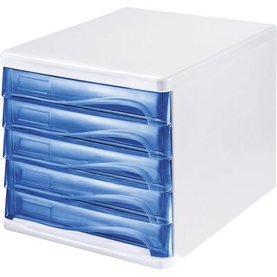 helit Caixa de gavetas , cor do corpo branco, embalagem de 4 unid., cor das gavetas azul, transparente, Caixa de gavetas, cor do corpo branco, embalagem de 4 unid., cor das gavetas azul, transparente. Gavetas facilmente extraíveis com bloqueio de extração helit Caixa de gavetas , cor do corpo branco, embalagem de 4 unid., cor das gavetas azul, transparente, Caixa de gavetas, cor do corpo branco, embalagem de 4 unid., cor das gavetas azul, transparente. Gavetas facilmente extraíveis com bloqueio de extração