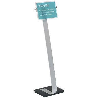 DURABLE Suporte de chão CRYSTAL SIGN , para formato A4, alumínio, Suporte de chão CRYSTAL SIGN, para formato A4, alumínio. Suporte de chão elegante e intemporal em acrílico/alumínio. As placas acrílicas transparentes e polidas nos cantos conferem ao CRYST DURABLE Suporte de chão CRYSTAL SIGN , para formato A4, alumínio, Suporte de chão CRYSTAL SIGN, para formato A4, alumínio. Suporte de chão elegante e intemporal em acrílico/alumínio. As placas acrílicas transparentes e polidas nos cantos conferem ao CRYST