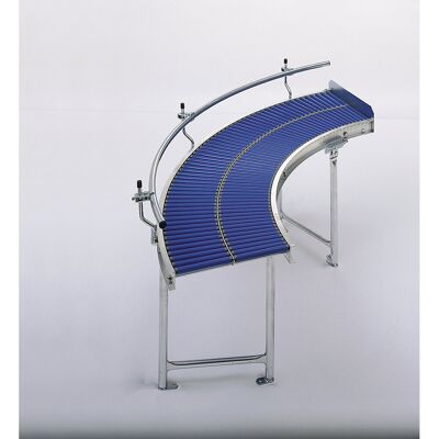 Gura Esteira rolante de rolos pequenos, caixilho em alumínio com rodas de plástico , lar da esteira 300 mm, curva 90°, raio interior 800 mm, rolos divididos, Esteira rolante de rolos pequenos, caixilho em alumínio com rodas de plástico, lar da esteira 300 Gura Esteira rolante de rolos pequenos, caixilho em alumínio com rodas de plástico , lar da esteira 300 mm, curva 90°, raio interior 800 mm, rolos divididos, Esteira rolante de rolos pequenos, caixilho em alumínio com rodas de plástico, lar da esteira 300