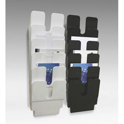 DURABLE Expositor de prospetos de parede , 6 x A4 em formato vertical, embalagem de 3 unid., branco, Expositor de prospetos de parede, 6 x A4 em formato vertical, embalagem de 3 unid., branco. Ampliáveis a gosto. Podem ser montados individualmente. 6 comp DURABLE Expositor de prospetos de parede , 6 x A4 em formato vertical, embalagem de 3 unid., branco, Expositor de prospetos de parede, 6 x A4 em formato vertical, embalagem de 3 unid., branco. Ampliáveis a gosto. Podem ser montados individualmente. 6 comp