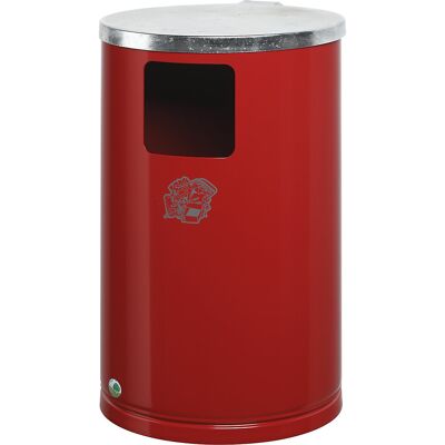 VAR Coletor de lixo para o exterior em chapa de aço , volume 30 l, AxØ 620 x 300 mm, vermelho fogo, Coletor de lixo para o exterior em chapa de aço, volume 30 l, AxØ 620 x 300 mm, vermelho fogo. Coletor de lixo robusto para utilização no exterior. Com fec VAR Coletor de lixo para o exterior em chapa de aço , volume 30 l, AxØ 620 x 300 mm, vermelho fogo, Coletor de lixo para o exterior em chapa de aço, volume 30 l, AxØ 620 x 300 mm, vermelho fogo. Coletor de lixo robusto para utilização no exterior. Com fec