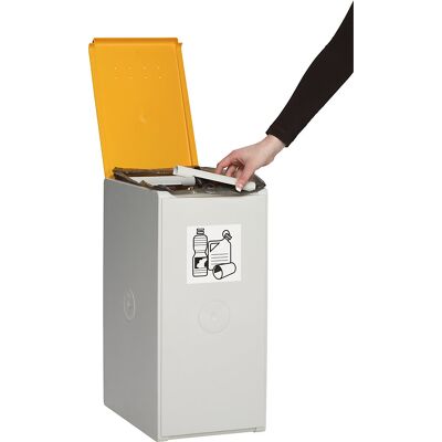 VAR Coletor de materiais recicláveis em plástico , recipiente individual com capacidade de 40 l, amarelo, Coletor de materiais recicláveis em plástico, recipiente individual com capacidade de 40 l, amarelo. Recipientes de plástico robusto e antichoque. Se VAR Coletor de materiais recicláveis em plástico , recipiente individual com capacidade de 40 l, amarelo, Coletor de materiais recicláveis em plástico, recipiente individual com capacidade de 40 l, amarelo. Recipientes de plástico robusto e antichoque. Se