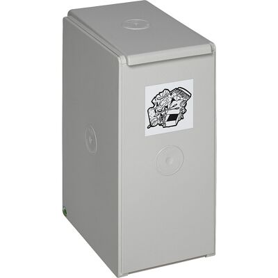 VAR Coletor de materiais recicláveis em plástico , recipiente individual com capacidade de 40 l, cinzento claro, Coletor de materiais recicláveis em plástico, recipiente individual com capacidade de 40 l, cinzento claro. Recipientes de plástico robusto e VAR Coletor de materiais recicláveis em plástico , recipiente individual com capacidade de 40 l, cinzento claro, Coletor de materiais recicláveis em plástico, recipiente individual com capacidade de 40 l, cinzento claro. Recipientes de plástico robusto e
