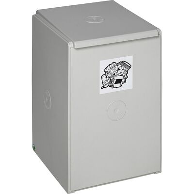 VAR Coletor de materiais recicláveis em plástico , recipiente individual com capacidade de 60 l, cinzento claro, Coletor de materiais recicláveis em plástico, recipiente individual com capacidade de 60 l, cinzento claro. Recipientes de plástico robusto e VAR Coletor de materiais recicláveis em plástico , recipiente individual com capacidade de 60 l, cinzento claro, Coletor de materiais recicláveis em plástico, recipiente individual com capacidade de 60 l, cinzento claro. Recipientes de plástico robusto e