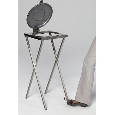 VAR Suporte higiénico para sacos do lixo em aço inoxidável , para capacidade 120 l, com pedal, cinzento prateado, Suporte higiénico para sacos do lixo em aço inoxidável, para capacidade 120 l, com pedal, cinzento prateado. Pedal para abertura higiénica da VAR Suporte higiénico para sacos do lixo em aço inoxidável , para capacidade 120 l, com pedal, cinzento prateado, Suporte higiénico para sacos do lixo em aço inoxidável, para capacidade 120 l, com pedal, cinzento prateado. Pedal para abertura higiénica da