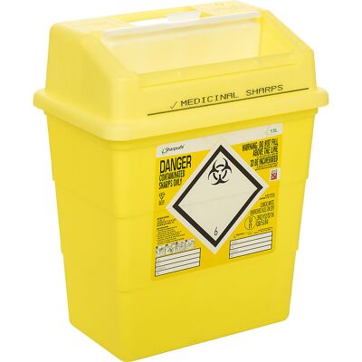 Caixa Segura para Lâminas Kaiserkraft - 13L Amarelo Caixa Segura para Lâminas Kaiserkraft - 13L Amarelo