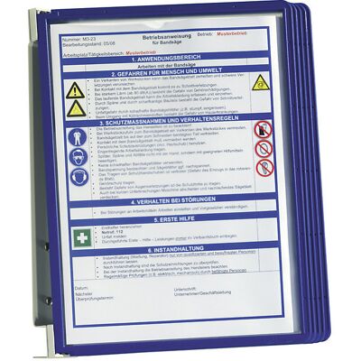 DURABLE Conjunto completo para suporte de parede , 5 quadros transparentes A4, embalagem de 2 unid., armação azul, a partir de 3 embalagens, Conjunto completo para suporte de parede, 5 quadros transparentes A4, embalagem de 2 unid., armação azul, a partir DURABLE Conjunto completo para suporte de parede , 5 quadros transparentes A4, embalagem de 2 unid., armação azul, a partir de 3 embalagens, Conjunto completo para suporte de parede, 5 quadros transparentes A4, embalagem de 2 unid., armação azul, a partir