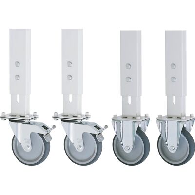 RAU Conjunto de rodas, embalagem de 4 unid. , para armação inferior 60 x 30 mm, 2 rodas orientáveis com imobilizadores, 2 rodas fixas, Conjunto de rodas, embalagem de 4 unid., para armação inferior 60 x 30 mm, 2 rodas orientáveis com imobilizadores, 2 rod RAU Conjunto de rodas, embalagem de 4 unid. , para armação inferior 60 x 30 mm, 2 rodas orientáveis com imobilizadores, 2 rodas fixas, Conjunto de rodas, embalagem de 4 unid., para armação inferior 60 x 30 mm, 2 rodas orientáveis com imobilizadores, 2 rod