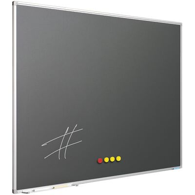 SMIT VISUAL Quadro de giz , cor do quadro cinzento, LxA 900 x 600 mm, Quadro de giz, cor do quadro cinzento, LxA 900 x 600 mm. Superfície do quadro magnética em aço esmaltado a cinzento para uma utilização intensiva. Adequada para escrita com giz e limpez SMIT VISUAL Quadro de giz , cor do quadro cinzento, LxA 900 x 600 mm, Quadro de giz, cor do quadro cinzento, LxA 900 x 600 mm. Superfície do quadro magnética em aço esmaltado a cinzento para uma utilização intensiva. Adequada para escrita com giz e limpez