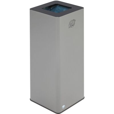 VAR Quadro Lixeira de reciclagem - Aço, 81L, Prata / Antracite VAR Quadro Lixeira de reciclagem - Aço, 81L, Prata / Antracite