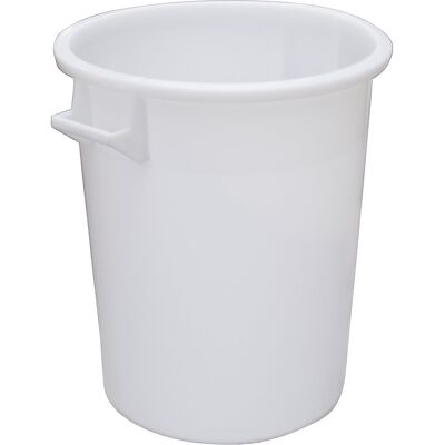 eurokraft basic Contentor redondo , capacidade 75 l, a partir de 1 unid., branco, Contentor redondo, capacidade 75 l, a partir de 1 unid., branco. Armazenamento de líquidos e materiais a granel. Empilhável para economizar espaço. Paredes interiores lisas eurokraft basic Contentor redondo , capacidade 75 l, a partir de 1 unid., branco, Contentor redondo, capacidade 75 l, a partir de 1 unid., branco. Armazenamento de líquidos e materiais a granel. Empilhável para economizar espaço. Paredes interiores lisas