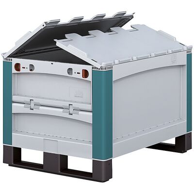 BITO Recipiente para cargas pesadas SL , com tampa de remoção no lado frontal e tampa, CxLxA 800 x 600 x 741 mm, Recipiente para cargas pesadas SL, com tampa de remoção no lado frontal e tampa, CxLxA 800 x 600 x 741 mm. Robusto e seguro, é possível uma ca BITO Recipiente para cargas pesadas SL , com tampa de remoção no lado frontal e tampa, CxLxA 800 x 600 x 741 mm, Recipiente para cargas pesadas SL, com tampa de remoção no lado frontal e tampa, CxLxA 800 x 600 x 741 mm. Robusto e seguro, é possível uma ca