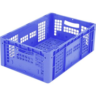 BITO Recipiente empilhável em formato Euro XL , paredes e fundo perfurados, CxLxA 600 x 400 x 220 mm, Recipiente empilhável em formato Euro XL, paredes e fundo perfurados, CxLxA 600 x 400 x 220 mm. Pegas ergonómicas sem fundo para melhor manuseamento. Pró BITO Recipiente empilhável em formato Euro XL , paredes e fundo perfurados, CxLxA 600 x 400 x 220 mm, Recipiente empilhável em formato Euro XL, paredes e fundo perfurados, CxLxA 600 x 400 x 220 mm. Pegas ergonómicas sem fundo para melhor manuseamento. Pró