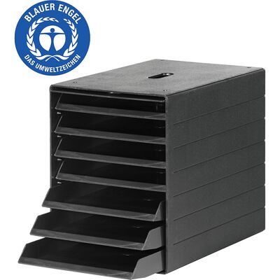 DURABLE Caixa de gavetas IDEALBOX PLUS 7 , AxLxP 322 x 250 x 365 mm, antracite, Caixa de gavetas IDEALBOX PLUS 7, AxLxP 322 x 250 x 365 mm, antracite. Em, pelo menos, 80% de material reciclado pós-consumo - rótulo ecológico ''Anjo azul''. Para documentos DURABLE Caixa de gavetas IDEALBOX PLUS 7 , AxLxP 322 x 250 x 365 mm, antracite, Caixa de gavetas IDEALBOX PLUS 7, AxLxP 322 x 250 x 365 mm, antracite. Em, pelo menos, 80% de material reciclado pós-consumo - rótulo ecológico ''Anjo azul''. Para documentos