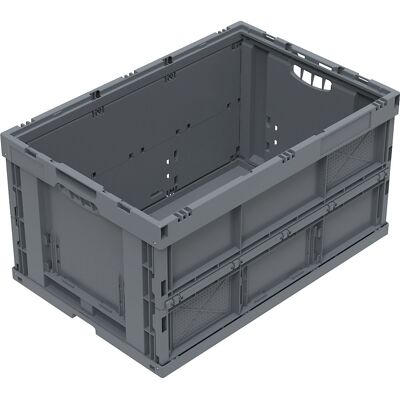 kaiserkraft Caixa dobrável em regenerado reciclado, sem tampa, volume 61 l, Caixa dobrável em regenerado reciclado, sem tampa, volume 61 l. Até 100% de material regenerado. Redução de volume até 80%, poupando custos de transporte e armazenamento. Fundo da kaiserkraft Caixa dobrável em regenerado reciclado, sem tampa, volume 61 l, Caixa dobrável em regenerado reciclado, sem tampa, volume 61 l. Até 100% de material regenerado. Redução de volume até 80%, poupando custos de transporte e armazenamento. Fundo da