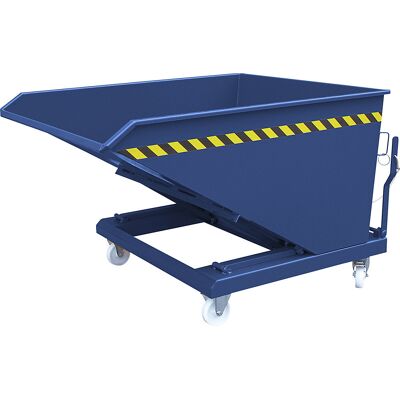 kaiserkraft Recipiente basculante, com mecanismo basculante em tesoura, capacidade 750 l, azul genciana RAL 5010, Recipiente basculante, com mecanismo basculante em tesoura, capacidade 750 l, azul genciana RAL 5010. Podem ser inclinados para qualquer altu kaiserkraft Recipiente basculante, com mecanismo basculante em tesoura, capacidade 750 l, azul genciana RAL 5010, Recipiente basculante, com mecanismo basculante em tesoura, capacidade 750 l, azul genciana RAL 5010. Podem ser inclinados para qualquer altu
