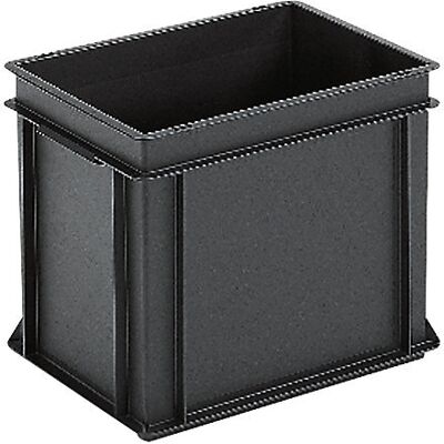 kaiserkraft Recipiente empilhável ESD, PP, preto, CxLxA 400 x 300 x 325 mm, 30 l, embalagem de 2 unid., Recipiente empilhável ESD, PP, preto, CxLxA 400 x 300 x 325 mm, 30 l, embalagem de 2 unid. Para o armazenamento e transporte de componentes eletrónicos kaiserkraft Recipiente empilhável ESD, PP, preto, CxLxA 400 x 300 x 325 mm, 30 l, embalagem de 2 unid., Recipiente empilhável ESD, PP, preto, CxLxA 400 x 300 x 325 mm, 30 l, embalagem de 2 unid. Para o armazenamento e transporte de componentes eletrónicos