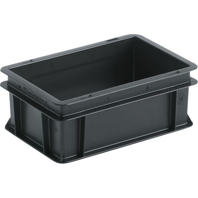 kaiserkraft Recipiente empilhável ESD, PP, preto, CxLxA 300 x 200 x 220 mm, 9 litros, embalagem de 8 unid., Recipiente empilhável ESD, PP, preto, CxLxA 300 x 200 x 220 mm, 9 litros, embalagem de 8 unid. Para o armazenamento e transporte de componentes ele kaiserkraft Recipiente empilhável ESD, PP, preto, CxLxA 300 x 200 x 220 mm, 9 litros, embalagem de 8 unid., Recipiente empilhável ESD, PP, preto, CxLxA 300 x 200 x 220 mm, 9 litros, embalagem de 8 unid. Para o armazenamento e transporte de componentes ele