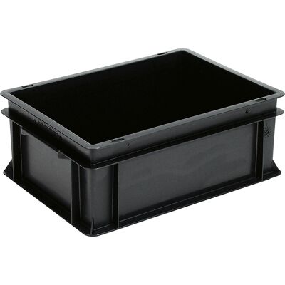 kaiserkraft Recipiente empilhável ESD, PP, preto, CxLxA 400 x 300 x 170 mm, 15 l, embalagem de 4 unid., Recipiente empilhável ESD, PP, preto, CxLxA 400 x 300 x 170 mm, 15 l, embalagem de 4 unid. Para o armazenamento e transporte de componentes eletrónicos kaiserkraft Recipiente empilhável ESD, PP, preto, CxLxA 400 x 300 x 170 mm, 15 l, embalagem de 4 unid., Recipiente empilhável ESD, PP, preto, CxLxA 400 x 300 x 170 mm, 15 l, embalagem de 4 unid. Para o armazenamento e transporte de componentes eletrónicos