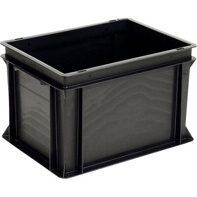 kaiserkraft Recipiente empilhável ESD, PP, preto, CxLxA 400 x 300 x 270 mm, 25 l, embalagem de 4 unid., Recipiente empilhável ESD, PP, preto, CxLxA 400 x 300 x 270 mm, 25 l, embalagem de 4 unid. Para o armazenamento e transporte de componentes eletrónicos kaiserkraft Recipiente empilhável ESD, PP, preto, CxLxA 400 x 300 x 270 mm, 25 l, embalagem de 4 unid., Recipiente empilhável ESD, PP, preto, CxLxA 400 x 300 x 270 mm, 25 l, embalagem de 4 unid. Para o armazenamento e transporte de componentes eletrónicos