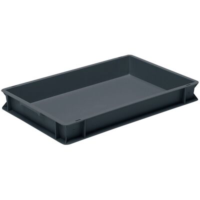 kaiserkraft Recipiente empilhável ESD, PP, preto, CxLxA 600 x 400 x 75 mm, 14 l, embalagem de 4 unid., Recipiente empilhável ESD, PP, preto, CxLxA 600 x 400 x 75 mm, 14 l, embalagem de 4 unid. Para o armazenamento e transporte de componentes eletrónicos. kaiserkraft Recipiente empilhável ESD, PP, preto, CxLxA 600 x 400 x 75 mm, 14 l, embalagem de 4 unid., Recipiente empilhável ESD, PP, preto, CxLxA 600 x 400 x 75 mm, 14 l, embalagem de 4 unid. Para o armazenamento e transporte de componentes eletrónicos.