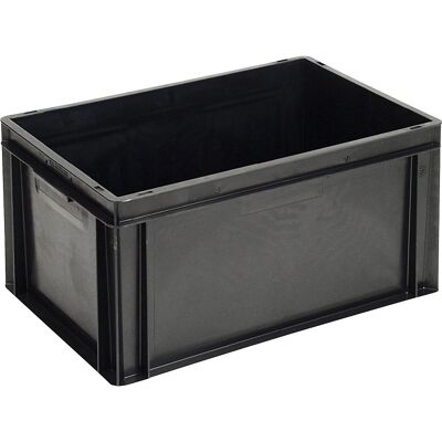 kaiserkraft Recipiente empilhável ESD, PP, preto, CxLxA 600 x 400 x 325 mm, 60 l, embalagem de 2 unid., Recipiente empilhável ESD, PP, preto, CxLxA 600 x 400 x 325 mm, 60 l, embalagem de 2 unid. Para o armazenamento e transporte de componentes eletrónicos kaiserkraft Recipiente empilhável ESD, PP, preto, CxLxA 600 x 400 x 325 mm, 60 l, embalagem de 2 unid., Recipiente empilhável ESD, PP, preto, CxLxA 600 x 400 x 325 mm, 60 l, embalagem de 2 unid. Para o armazenamento e transporte de componentes eletrónicos