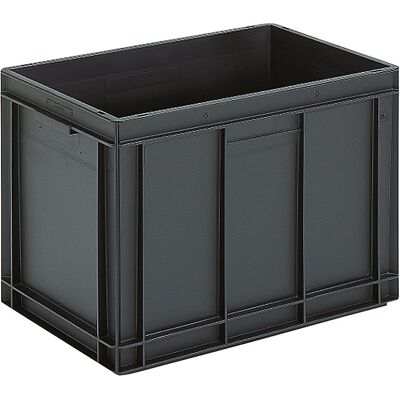 kaiserkraft Recipiente empilhável ESD, PP, preto, CxLxA 600 x 400 x 425 mm, 90 l, embalagem de 2 unid., Recipiente empilhável ESD, PP, preto, CxLxA 600 x 400 x 425 mm, 90 l, embalagem de 2 unid. Para o armazenamento e transporte de componentes eletrónicos kaiserkraft Recipiente empilhável ESD, PP, preto, CxLxA 600 x 400 x 425 mm, 90 l, embalagem de 2 unid., Recipiente empilhável ESD, PP, preto, CxLxA 600 x 400 x 425 mm, 90 l, embalagem de 2 unid. Para o armazenamento e transporte de componentes eletrónicos