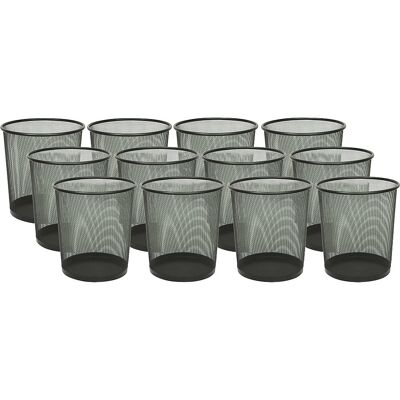 kaiserkraft Cesto de papéis, embalagem de 12 unid., capacidade 19 l, AxØ 345 x 295 mm, preto, Cesto de papéis, embalagem de 12 unid., capacidade 19 l, AxØ 345 x 295 mm, preto. Em grade de metal robusta. Empilhável para um armazenamento compacto. Prático c kaiserkraft Cesto de papéis, embalagem de 12 unid., capacidade 19 l, AxØ 345 x 295 mm, preto, Cesto de papéis, embalagem de 12 unid., capacidade 19 l, AxØ 345 x 295 mm, preto. Em grade de metal robusta. Empilhável para um armazenamento compacto. Prático c