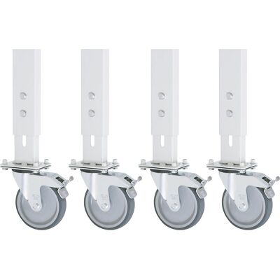 RAU Conjunto de rodas, embalagem de 4 unid. , para armação inferior 60 x 30 mm, 4 rodas orientáveis com imobilizadores, Conjunto de rodas, embalagem de 4 unid., para armação inferior 60 x 30 mm, 4 rodas orientáveis com imobilizadores. Os conjuntos de roda RAU Conjunto de rodas, embalagem de 4 unid. , para armação inferior 60 x 30 mm, 4 rodas orientáveis com imobilizadores, Conjunto de rodas, embalagem de 4 unid., para armação inferior 60 x 30 mm, 4 rodas orientáveis com imobilizadores. Os conjuntos de roda